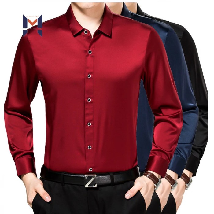 Silk dress shirts mens