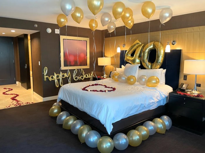 How to decorate hotel room for boyfriend birthday