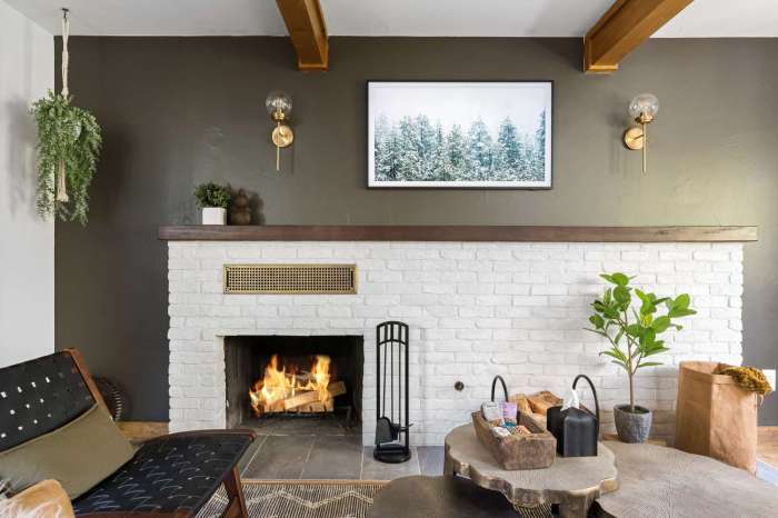 How to decor a room a chimney