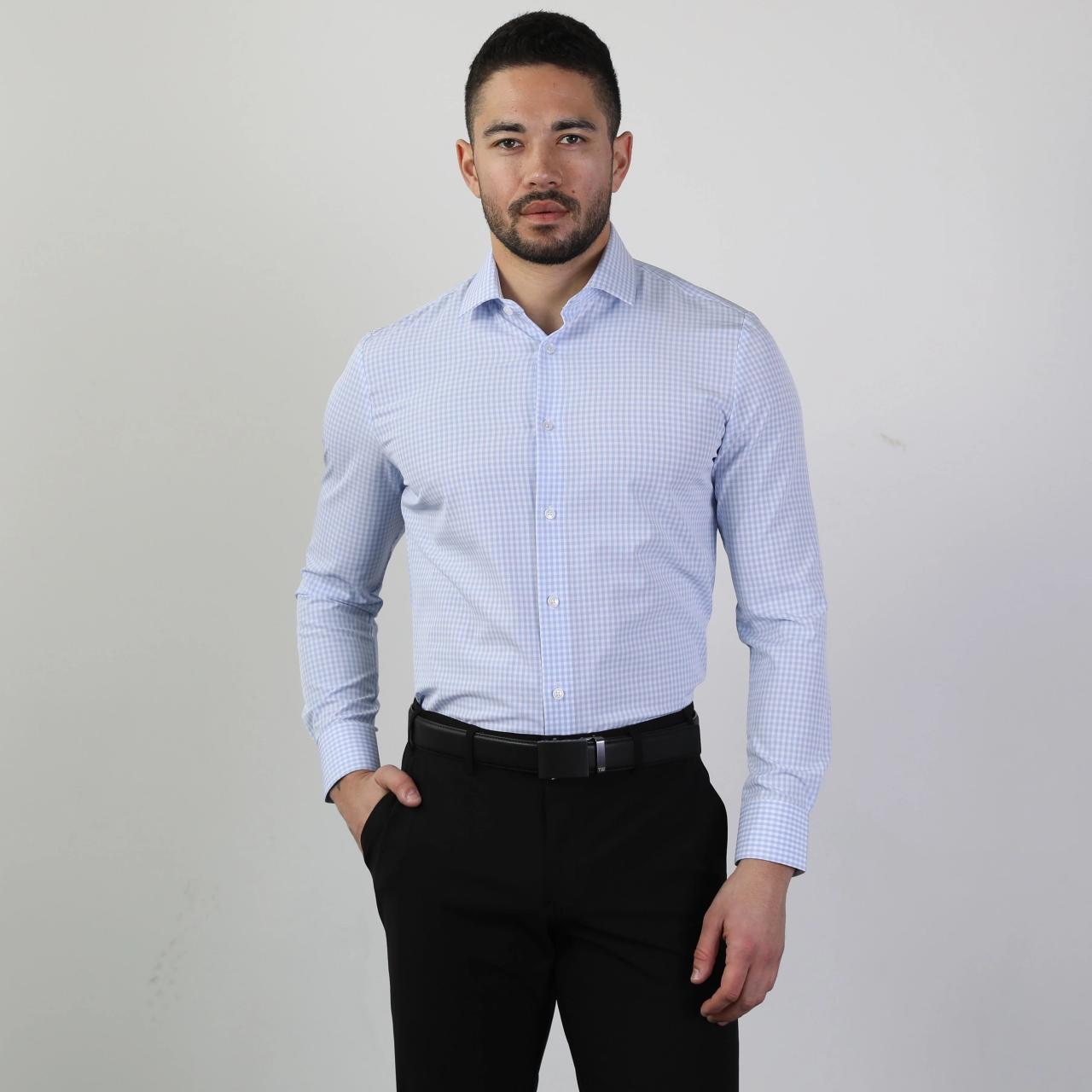 Men's light blue dress shirt