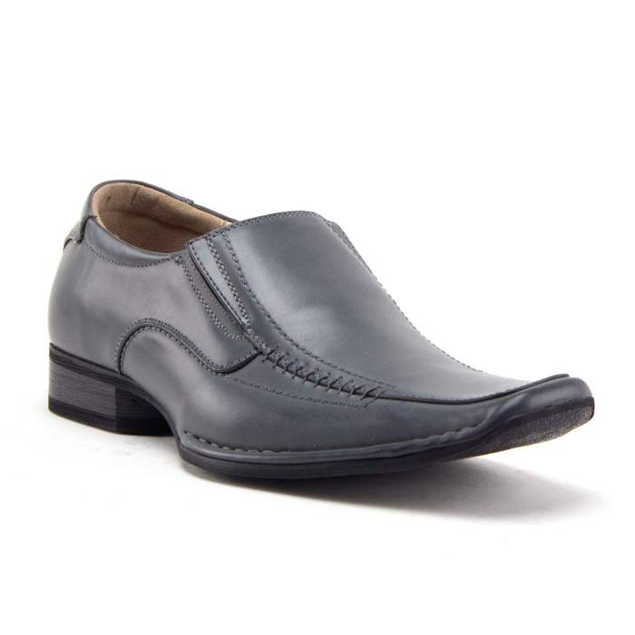 Mens grey slip on dress shoes