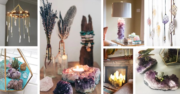 How to decorate room with crystal rocks